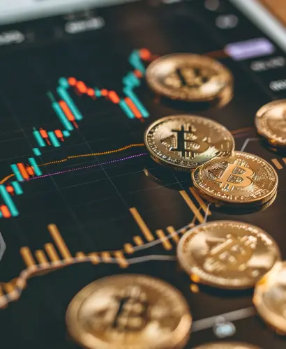 Illustration über Krypto-Börsen